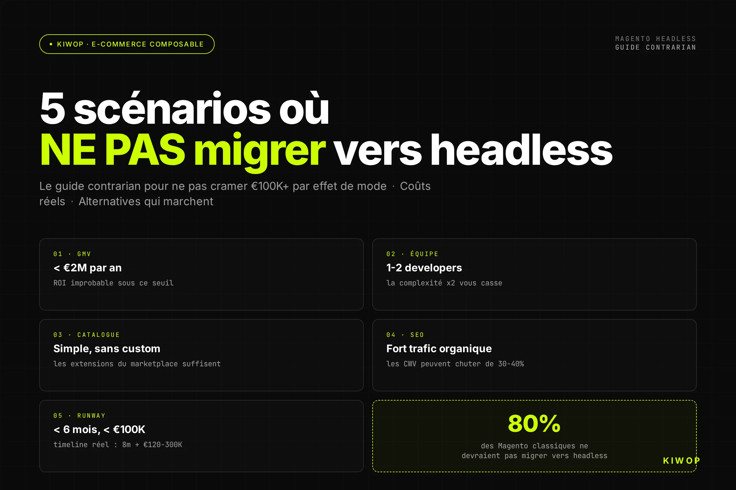 Magento Headless — quand ne pas migrer