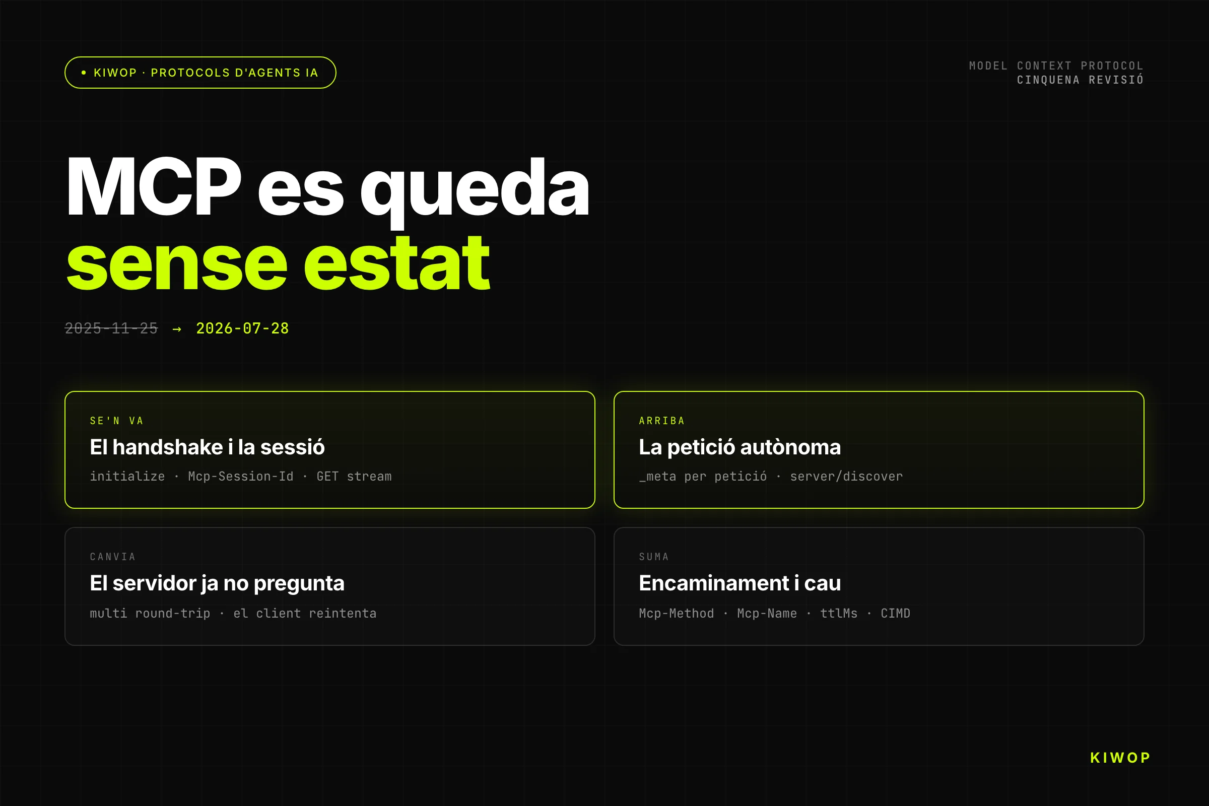 MCP 2026-07-28: el protocol sense estat