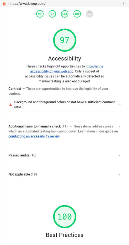Kiwop Accessibility Note