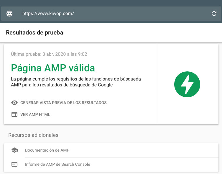 Prova AMP vàlida