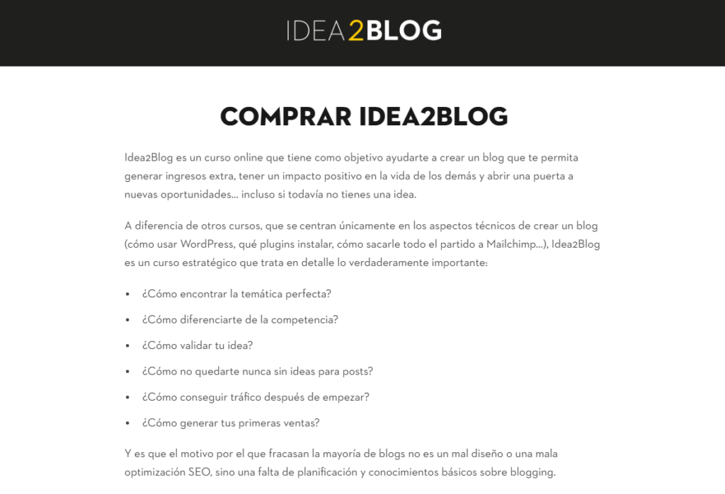 Comprar a idea2blog