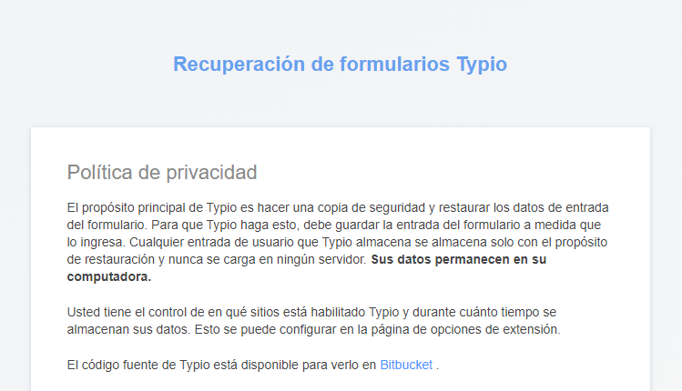 Typio Form Recovery extension