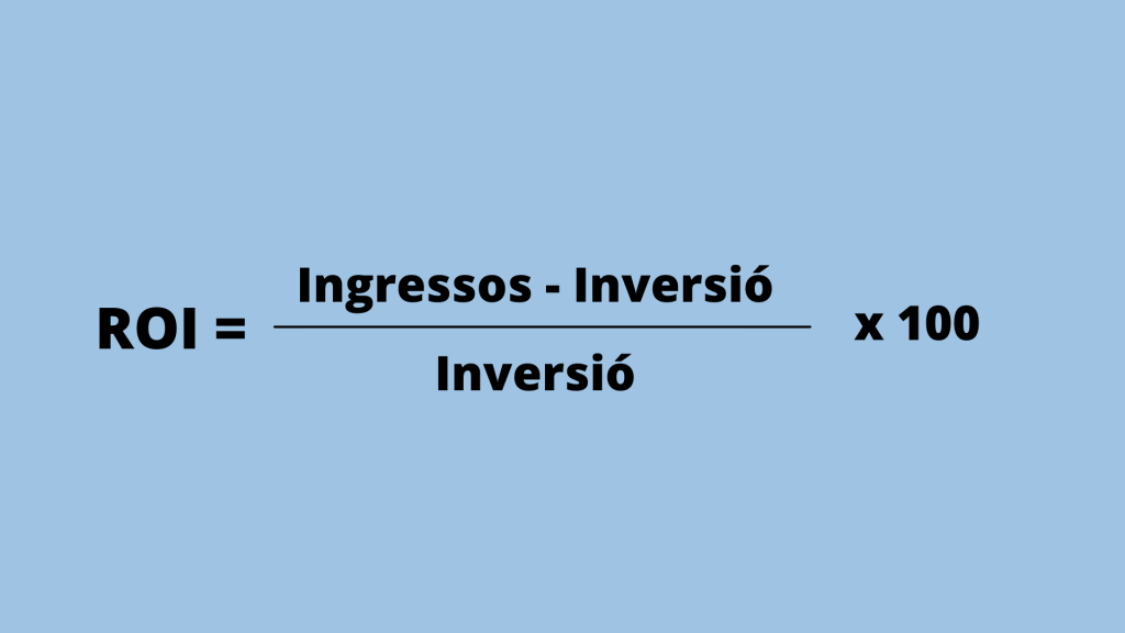 Fórmula per a calcular el ROI.
