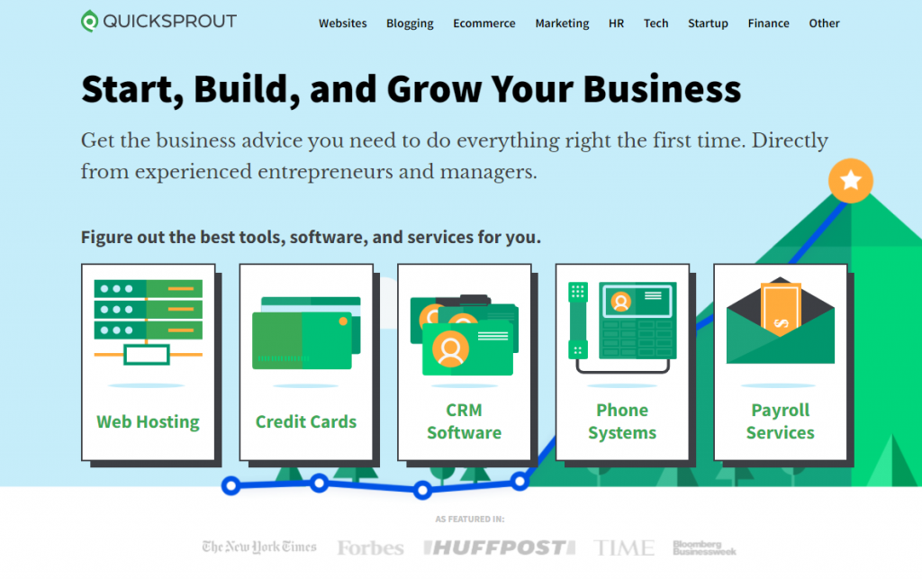 QuickSprout homepage, SEO Positioning Tool