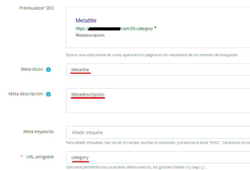 SEO PrestaShop