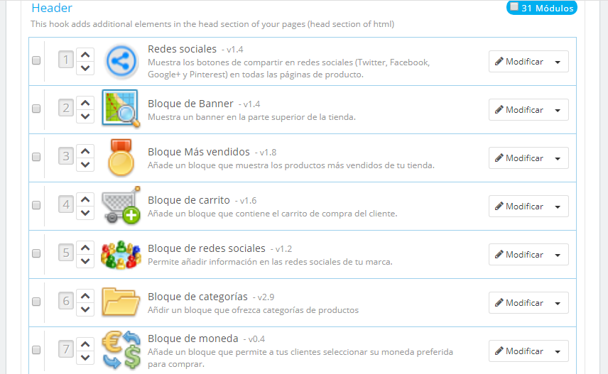 Módulos PrestaShop