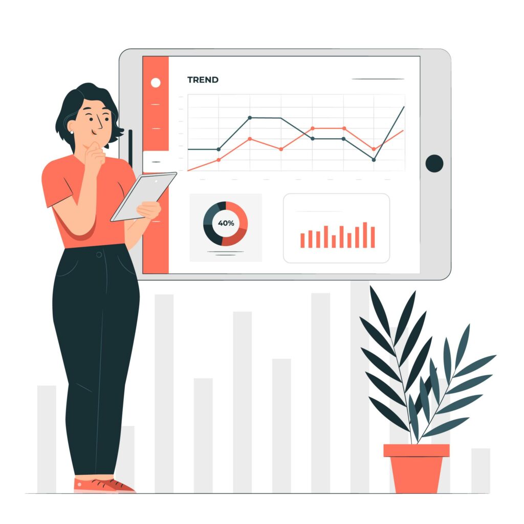 Small drawing analyzing data