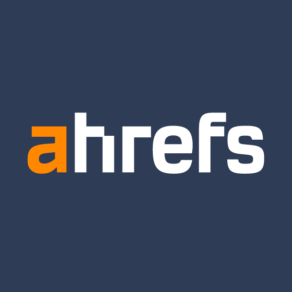 Logotipo de ahrefs, herramienta de posicionamiento SEO.