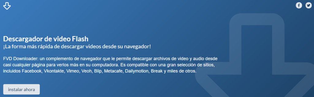 Flash Video Downloader extension
