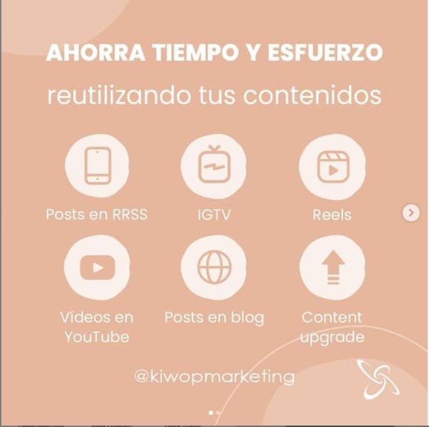 contingut màrqueting infografia kiwop instagram