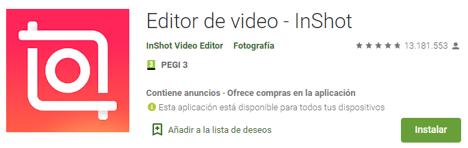 inshot editor de video para marketing digital