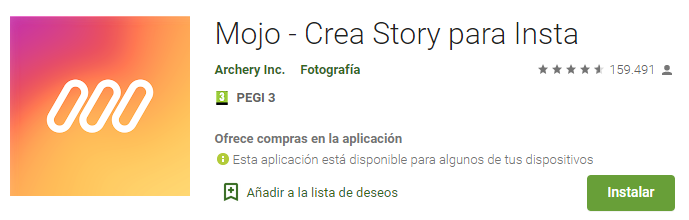 Mojo para diseño de stories en marketing digital