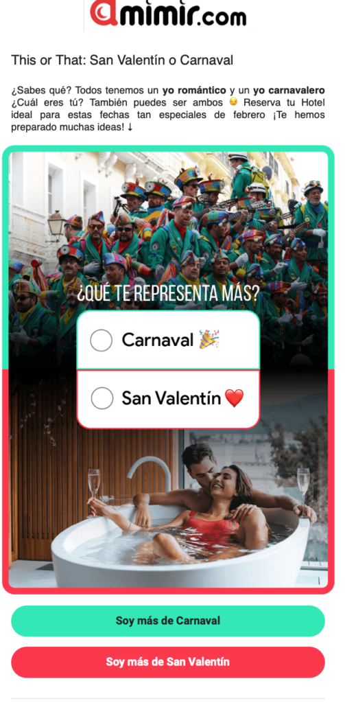 newsletters de san valentin