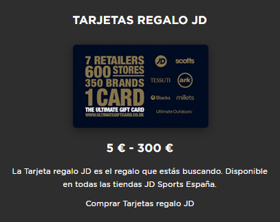 Ofrece tarjetas regalo