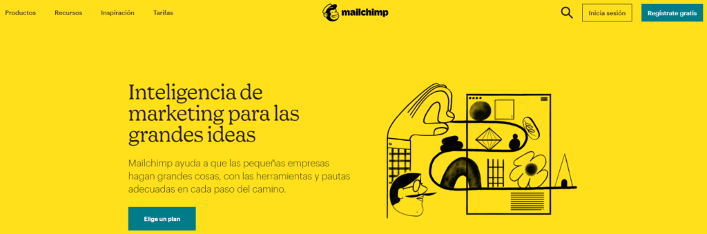 Mailchimp's homepage