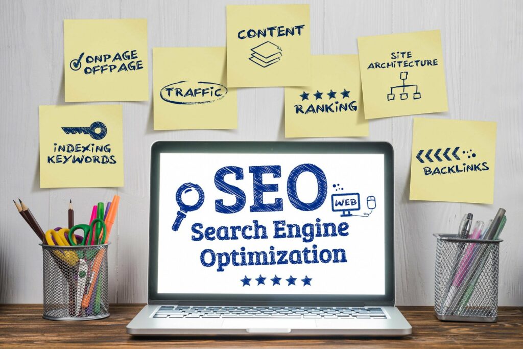 Computer and key SEO factors