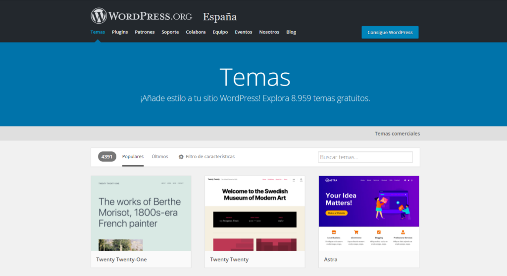 Temes de WordPress