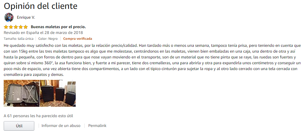 Testimonio Amazon