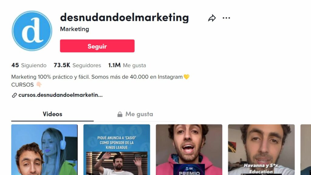 TikTok influencer desnudandoelmarketing