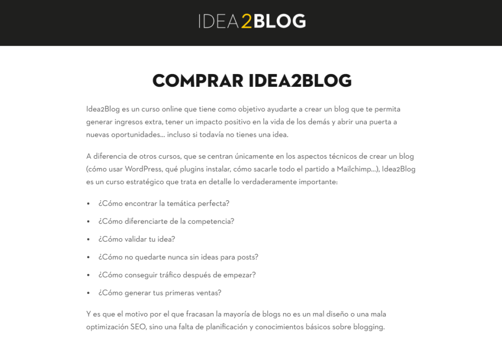 Comprar en idea2blog