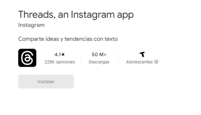 Descargar de Threads en la Play Store