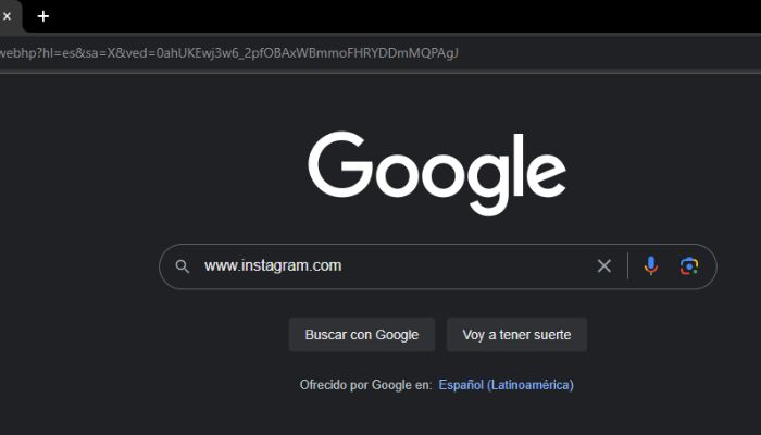 Buscando el dominio de la web para ver foto de perfil de instagram 