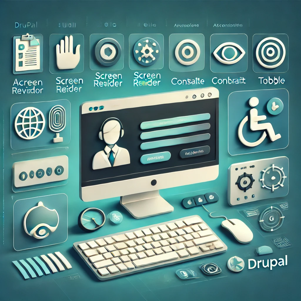 Representación visual de un sitio accesible con Drupal