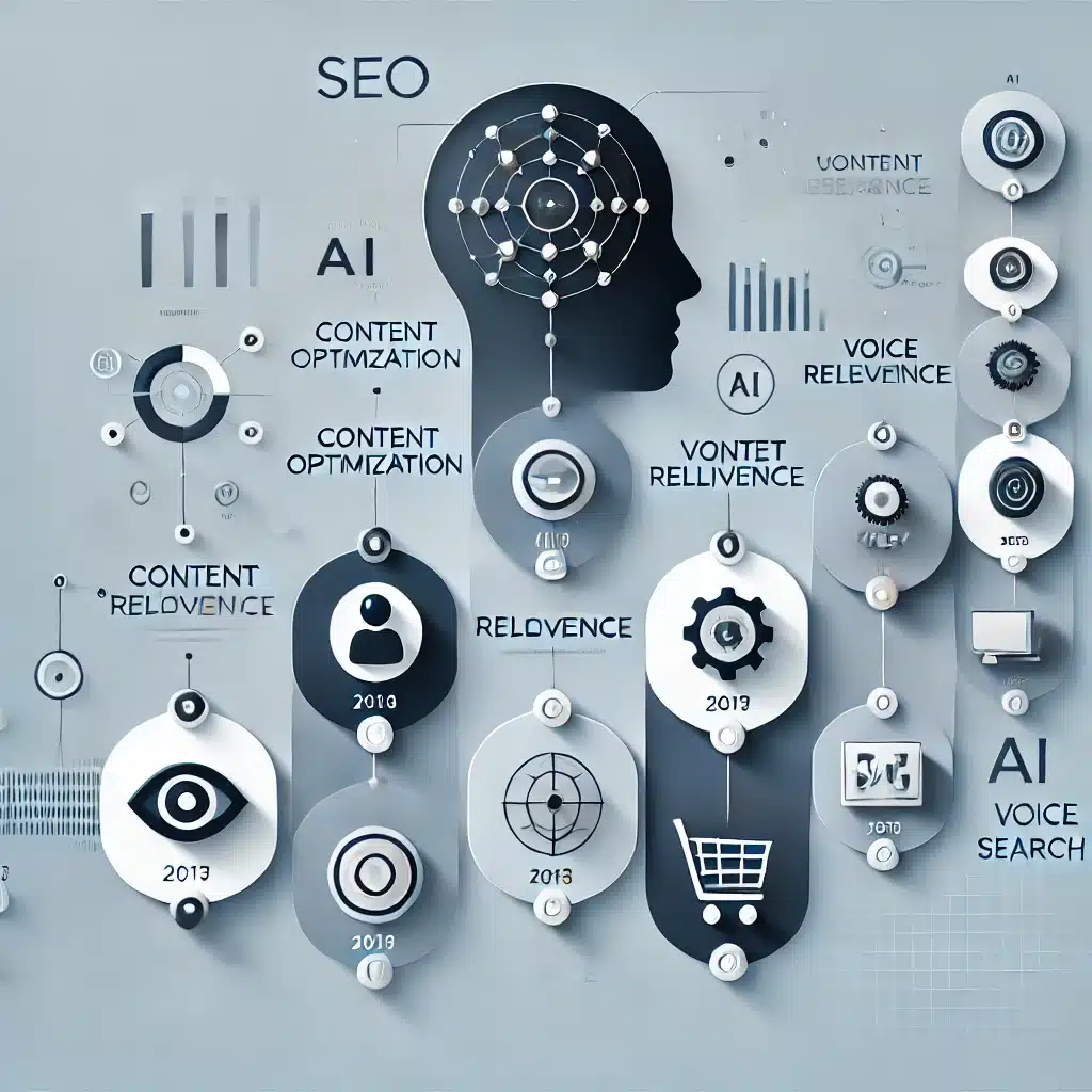 Gráfico sobre evolución del SEO y la IA