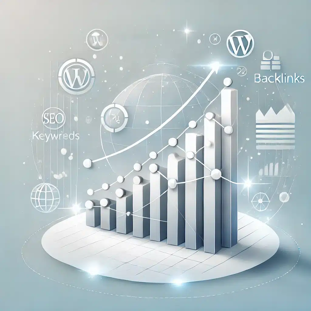 Gráfica mostrando el crecimiento del tráfico web tras implementar estrategias SEO en WordPress