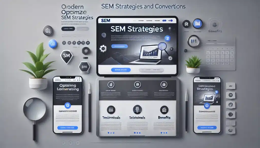 Ejemplo de landing page optimizada para estrategias SEM y conversiones