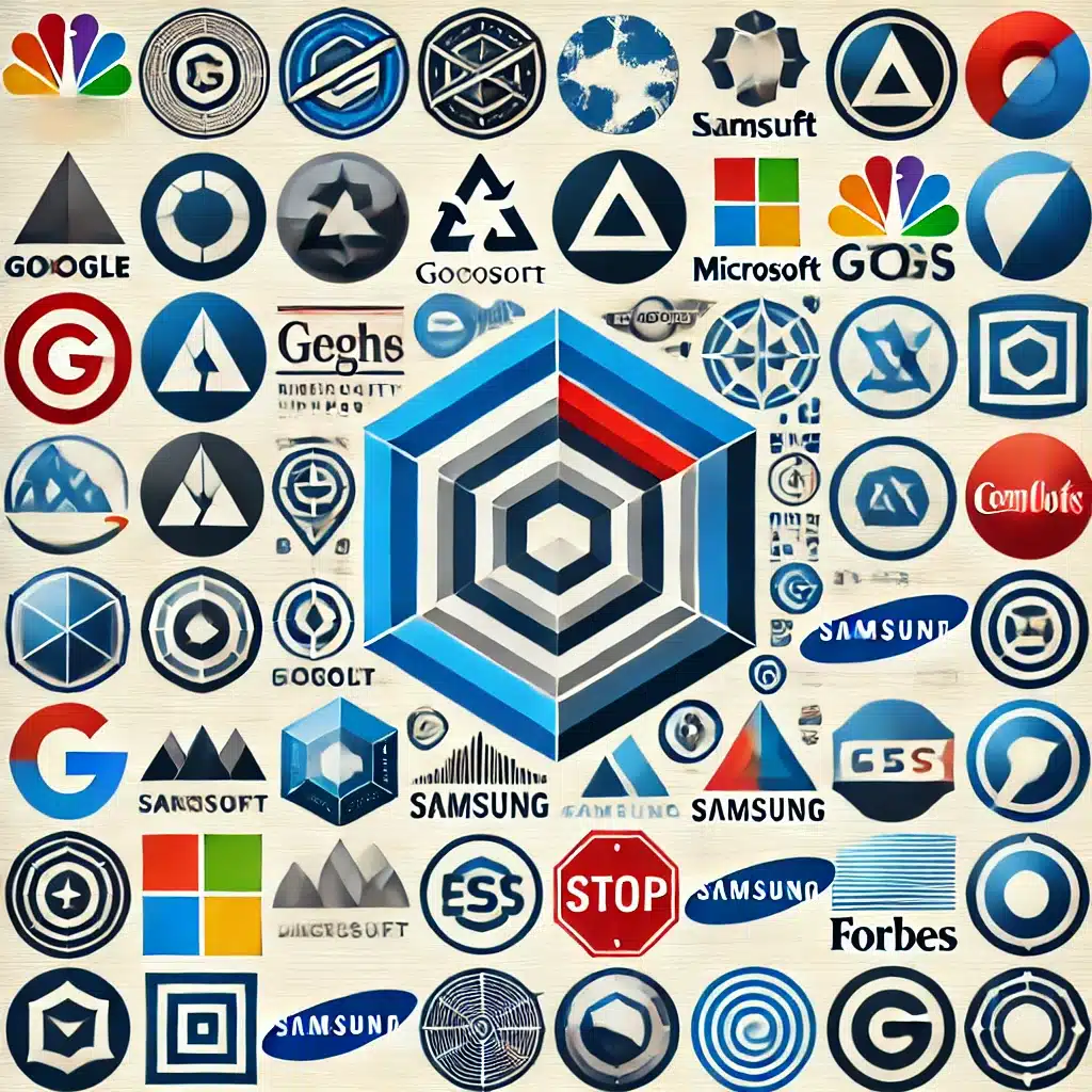 Collage de logos de empresas que usan Angular